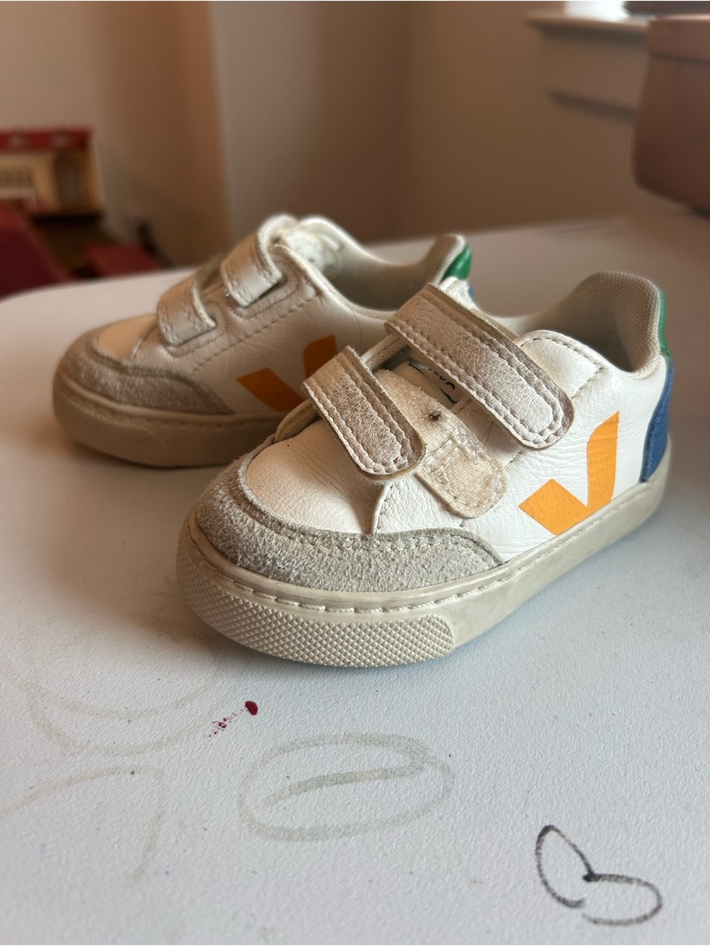 Veja Kids Sneakers size US 6 have stains wear made in Brazil